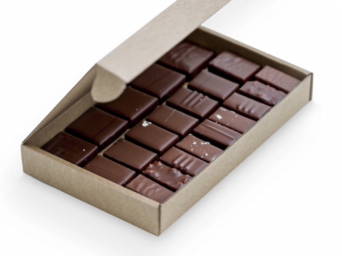 coffret ganache praline lacte 21 pieces